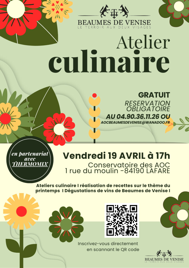 Atelier culinaire vendredi 19 avril